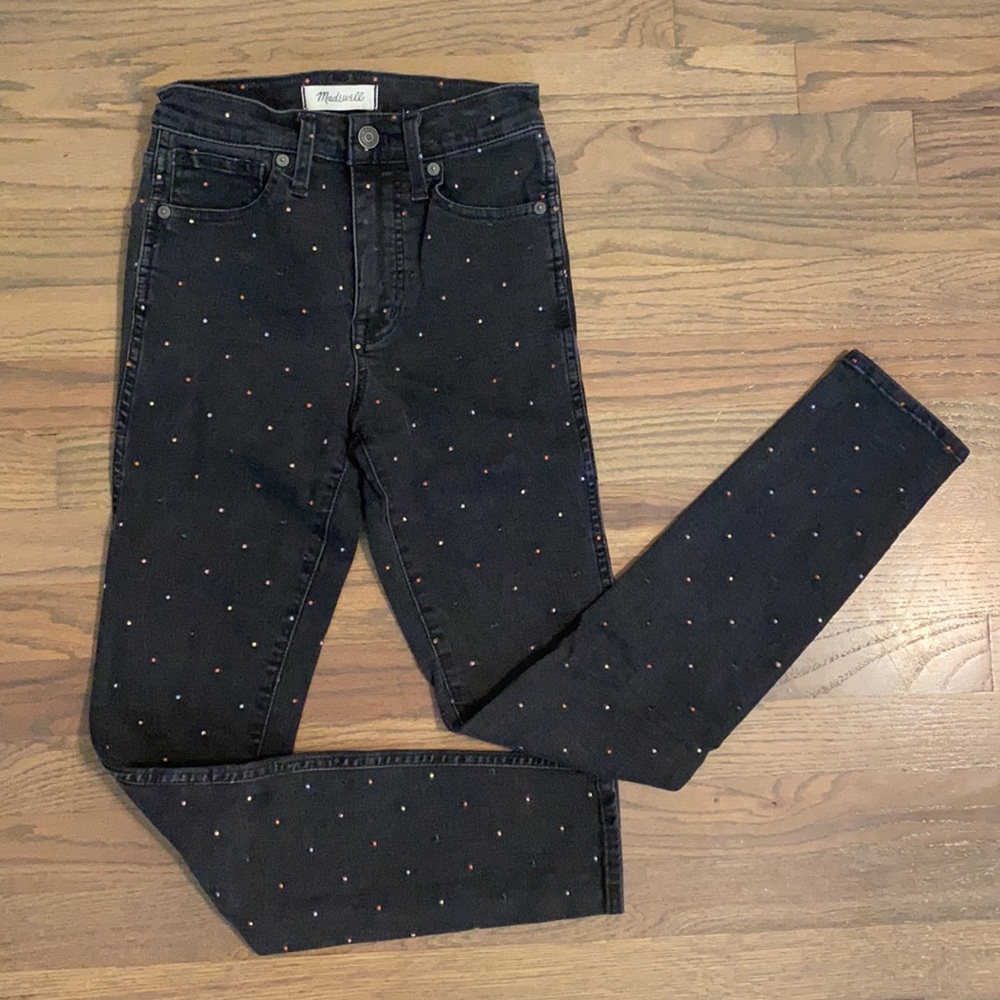 Polka-Dot Madewell High-Rise Skinny